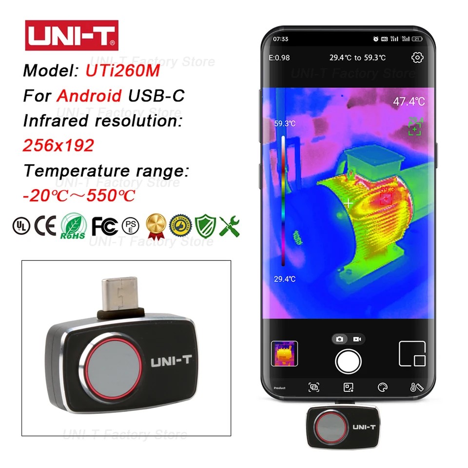UNI-T Infrared Thermal Imaging - Thermal Imaging Camera 256X192 ulasan dan harga